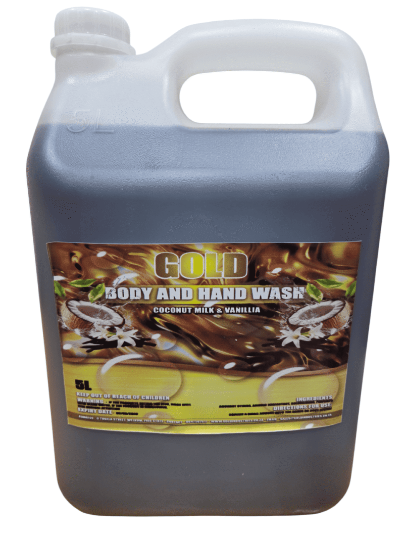 5 Litre Clear Bottle with a pouring handle of Liquid Body Wash & Hand Wash