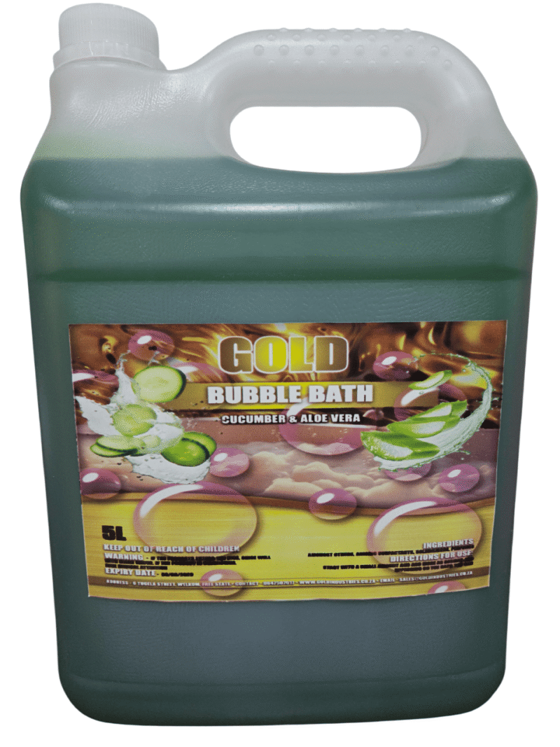 Clear Bottle with a pouring handle of Liquid Bubble Bath