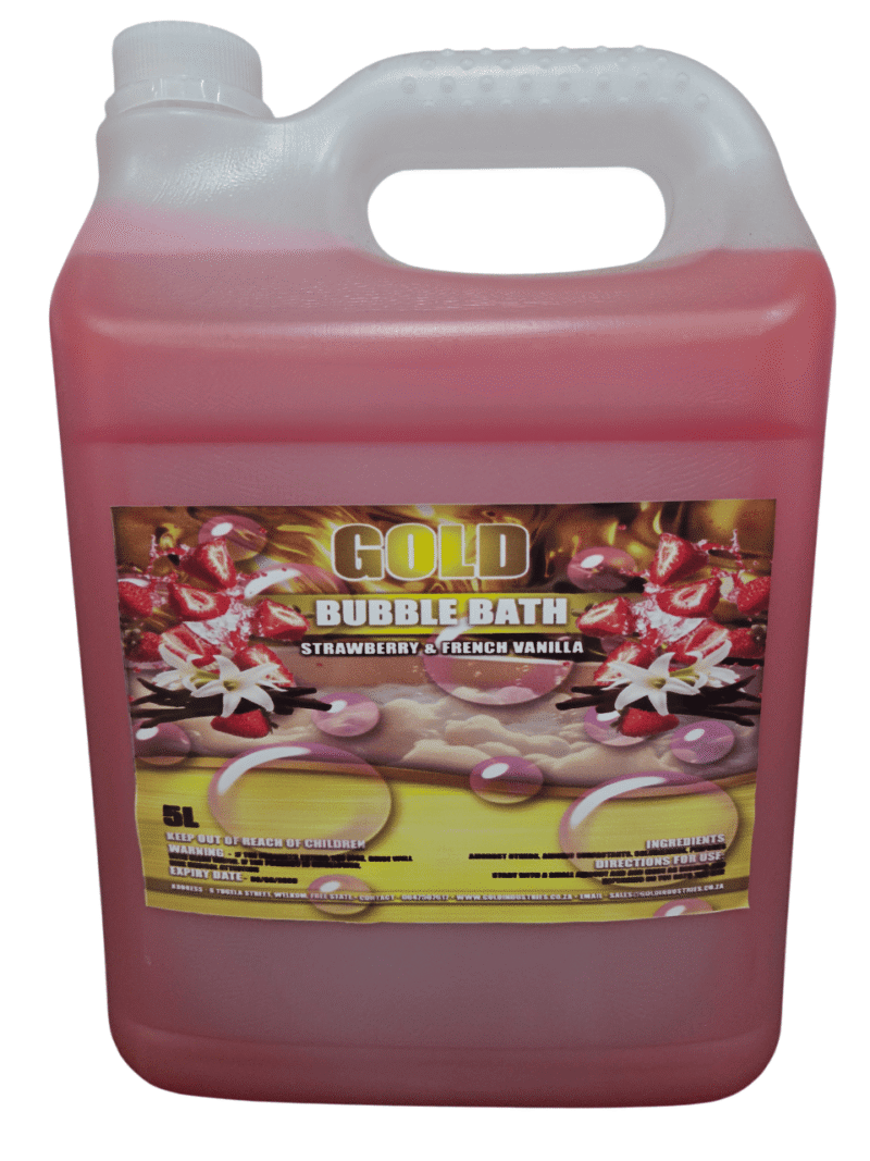 Clear Bottle with a pouring handle of Liquid Bubble Bath