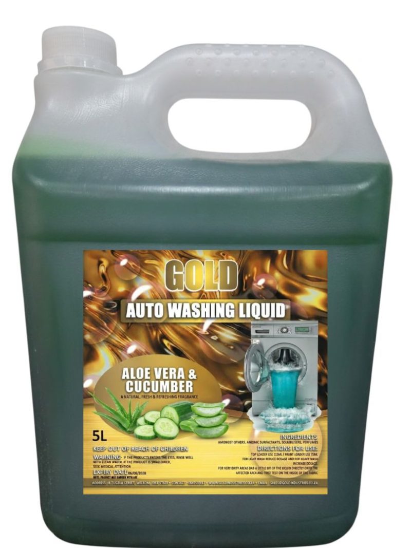 Cucumber And Aloe Vera Auto Liquid Laundry Detergent - 5L