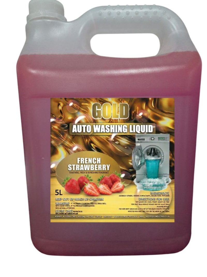 French Strawberry  Auto Liquid Laundry Detergent - 5L