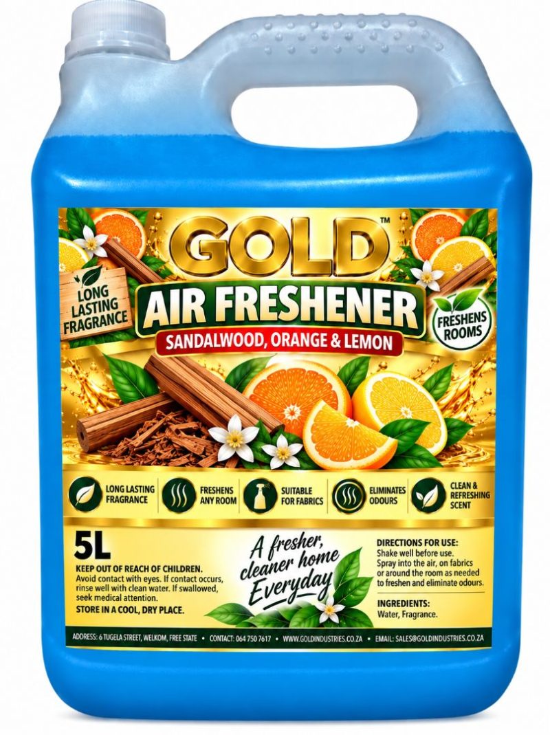Gold Air Freshener - Sandalwood,Orange & Lemon - 5L